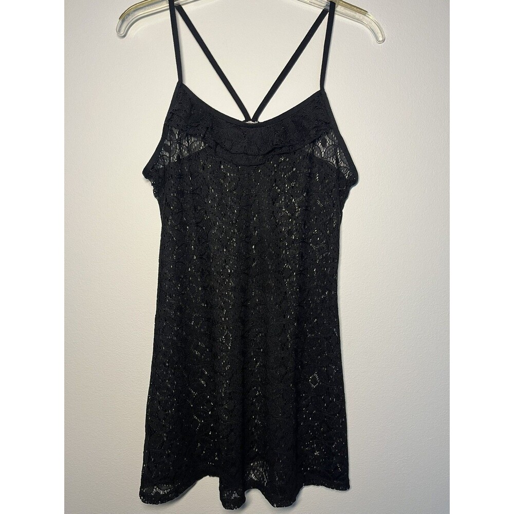 Etoile Black‎ Lace Slip Dress Chemise Babydoll Y2K Whimsigoth Goth Mini S